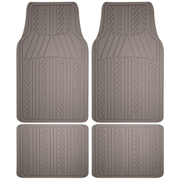 Unique Accessories 78912 Gray Rubber Floor Mat, 4PK 202399 - main